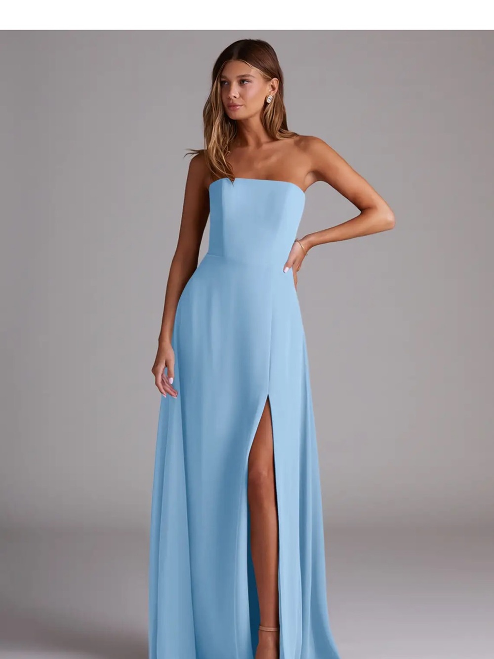 Azazie Wren Powder Blue Bridesmaid Dress